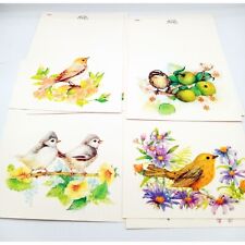 Lot of 9 Vintage Olympicard Bird Greeting Cards With Envelopes Made USA Art picture
