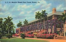 Postcard Beautiful Hialeah Race Course Hialeah Florida Linen picture