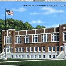Vintage Valparaiso, IN Linen Postcard University Gymnasium Gym Indiana Unposted picture