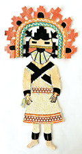 Butterfly Maiden Kachina Doll Appliqué Vintage 1960s Large 15