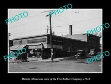 OLD LARGE HISTORIC PHOTO OF DULUTH MINNESOTA VIEW OF FISK RUBBER Co STORE c1910 picture