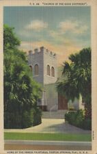 Postcard FL Home of Inness Paintings Church Good Shepherd Tarpon Springs Florida picture