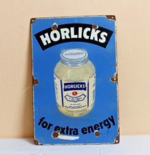 Horlicks Antique Vintage Advertisement Tin Enamel Porcelain Sign Board Old F-79 picture