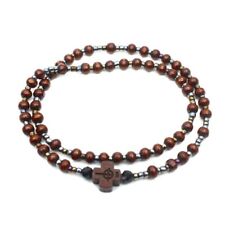 2pcs Men Wooden Beads for Cross Bracelets Meditation Prayer Chain Catholic picture
