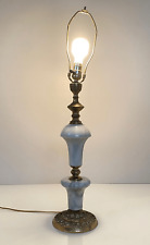 Vintage Mid-Century Hollywood Regency Style Brass Marble Neoclassical Lamp 24