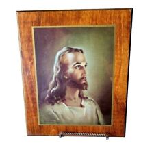 Vintage Head of Christ Jesus Picture Warner Sallman 1949 Made in USA 11x13 picture