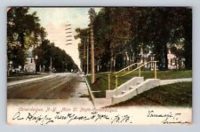 Canandaigua NY- New York, Main Street North Canandaigua, Vintage c1905 Postcard picture