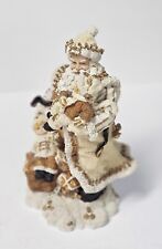 VTG Silvestri White and Gold Vintage Christmas Santa Claus Holiday Figurine picture