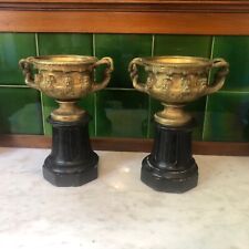 Rare Pair 19c French Warwick Bronze Vases A. Collas 1795-1859 Barbedienne Paris picture