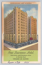 Postcard New Lawrence Hotel Lawrence And Kenmore Ave At Sheridan Road Illinois picture