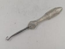 Antique Button Hook Clear Acrylic Handle 6-3/4” long picture
