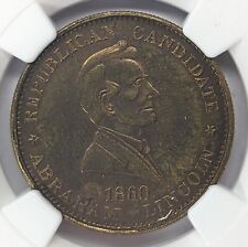 1860 ABRAHAM LINCOLN AL-1860-43 Brass NGC MS61 Campaign Medal Ex. Dewitt picture