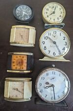 7  Vintage Alarm Clocks For Repair , Parts Keno , National Call , Sentinal , picture