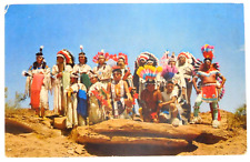 Postcard RPPC Indians Ceremonial Dress Inter-Tribal USA Men Women Children picture