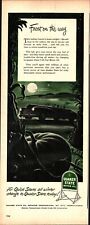 Vintage 1947 Quaker State Oil Print Ad Ephemera Halloween full moon d1 picture