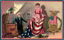 Vintage POST CARD*TUCK*DECORATION DAY*patriotic*Flag*soldier*woman*ca: 1910 picture