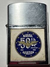 VINTAGE WARCO GENUINE JAPAN NAVAL AVIATION 50th ANNIVERSARY LIGHTER picture