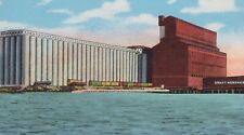 Giant Grain Elevators Duluth, Minnesota Linen Vintage Post Card picture