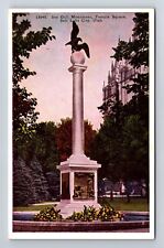 Salt Lake City UT-Utah, Temple Square, Sea Gull Monument, Vintage Postcard picture