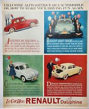 1959 Renault Dauphine Le Car Hot Vintage Print Ad picture