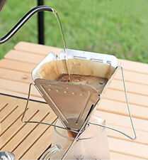 Outdoor Camping Portable Coffee Filter Pour Over Funnel Brew Drip Tea Metal Mesh picture