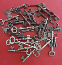 Vintage Rusty Lot of 30+ Misc Keys Hollow Barrel, Flat & Skeleton Keys picture