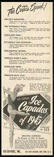 1945 George Petty pinup skating woman art Ice Capades of 1945 vintage print ad picture