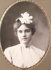 1900’s Young Pretty Edwardian Lady School Girl VTG CABINET CARD PHOTO picture
