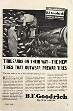 B.F. Goodrich Post War Tires Vintage 1946 Print Ad 6 1/2 X 9 1/2 picture