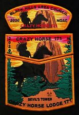 CRAZY HORSE LODGE OA 171 BSA BLACK HILLS AREA 2020 NOAC DEVILS TOWER 3-PATCH SET picture
