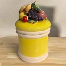 Vtg Seymour Mann Large 8” Ceramic Fruit Biscuit Jar  Canister Pottery Japan picture