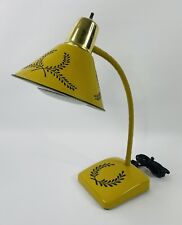 Vintage 1950’s/60’s Underwriters Laboratories Inc. Yellow Metal Gooseneck Lamp picture