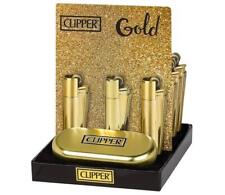 1 x Clipper Gold Full Size Refillable Metal Lighter Brushed Or Shiny picture
