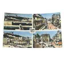 Postcard RPPC Hand Tinted Multi-view Lyon Rhone France c1958 A117 picture