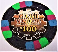 Grand Victoria Casino Indiana 100 Dollar Gaming Chip as pictured picture