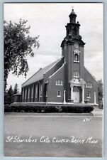 Perham Minnesota MN Postcard RPPC Photo St. Stavislous Cath Church c1950's picture