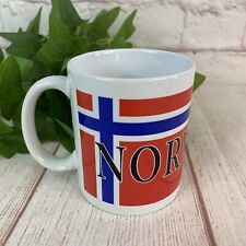 Norway Norwegian Flag & Crest Coffee Mug Tea Cup 11oz Ceramic NEW Norge Norsk picture