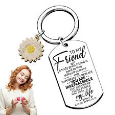 1*Friendship Keychain Stainless Steel True Friendship Key Ring To My Friend Gift picture