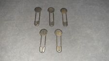 Lot of 5 Vintage Brass Safety Pins #68 picture