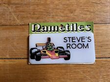 VINTAGE STEVE’S ROOM Race Car Name Plate Steve 70s  picture