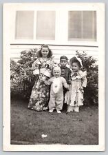 Vintage Original Photo Halloween Children Costumes Bunny Geisha 1949 picture