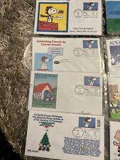 Vintage Retro 2001 Peanuts Gang Characters 1st DAY 40 Stamped Envelopes picture