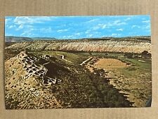 Postcard Clarkdale AZ Tuzigoot Native Pueblo Fort Aerial View Unused Arizona picture