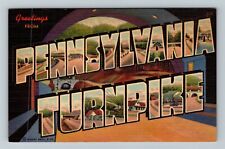 Pennsylvania Turnpike, LARGE LETTER GREETING, Vintage Postcard picture