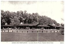 RPPC IL - Lodge & Restaurant - Illinois White Pines Forest - Postcard -PC77 picture