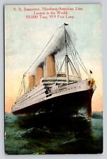c1910 SS Imperator Hamburg America Line Largest In The World P773 picture