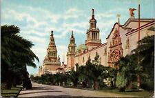 VINTAGE POSTCARD PANAMA-PACIFIC INTERNAT'L EXPO 1915 VIEW OF PALM AVENUE picture