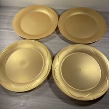 Tupperware Plates Floresta Open House Dessert Set of 4 Chic Gold 8