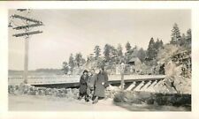 Big Bear Dam Sign California Road Power Pole Vtg B&W Photo 1930s German Group picture