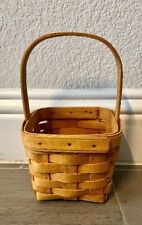 Longaberger 1999 8” Small Square Basket with Handle (no protector) picture